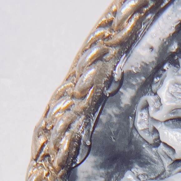 VTG Signed Western Germany Resin Cameo Brooch Pendant Mid Century Classical Rev - Picture 16 of 16